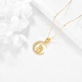 thumbnail image 4 of Mom Necklace Gifts 14K Gold Mama Daughter Solid Gold necklace Crescent Moon Pendant Necklace Jewelry Mothers Day Birthday Gifts for Mother for Daughter, 4 of 5