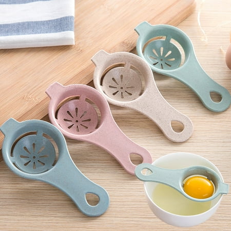 

4PC Kitchen Tool Gadget Convenient Eggs White Separator Yolk Separator Eggs Strainer Kitchen Baking Eggs Yolk White Separator Divider Holder Sieve Lightweight