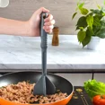thumbnail image 2 of Meat patty grinder, salad mixer, mashed potatoes grinder, Ground Non Stick Mix Chopper, Potato Masher Tool（grey）, 2 of 5