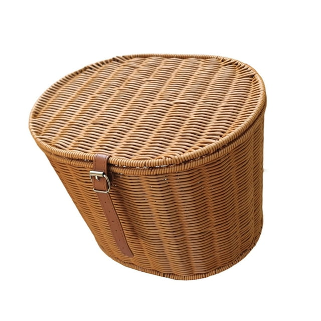 Cesta de almacenamiento para bicicleta delantera, estilo vintage, hecha a mano, para niñas y mujeres, ideal para niños, organizador de contenedores de