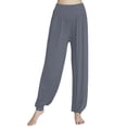 thumbnail image 2 of felwors Harem Pants Women High Waist Yoga Pants Elastic Soft Modal Yoga Sports Pants 2026 Summer Loose Comfy Joggers Trousers (Silver, M), 2 of 8