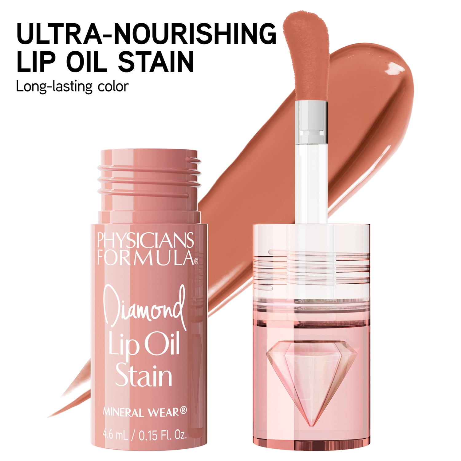 Physicians Formula Mineral Wear Liquid Diamond Lip Oil Stain, Timeless Taupe