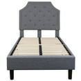 thumbnail image 6 of Flash Furniture Brighton Twin Size Tufted Upholstered Platform Bed in Light Gray Fabric, 6 of 12