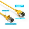 thumbnail image 3 of Cat 8 U/FTP Slim Ethernet Network Cable, 30AWG, Yellow - 5ft, 3 of 5