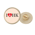 thumbnail image 1 of Hong Kong ama a los países Broche de oro metálico circular, 1 of 3