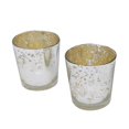 thumbnail image 3 of Silver Mercury Finish Small Speckled Glass Tealight Votive Candle Holders Set of 2 Evening Wedding Parties Home Decor Table Decoration Gift by MystiqueDecors, 3 of 5