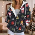 thumbnail image 2 of UngA Womens Christmas Hoodies Oversized Zip Up Hoodie Sweatshirt Fleece Jackets Fall Winter Coats 2025 Fashion Womens Christmas Sweatshirt,XXXL, 2 of 7