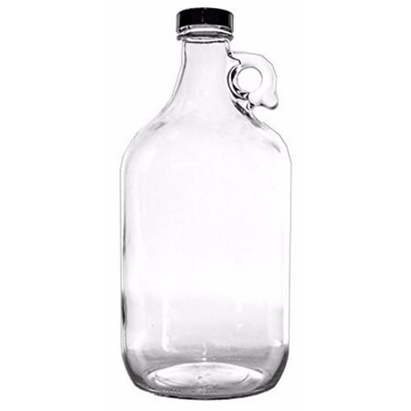 

True Fabrications 1/2 Gallon Clear Glass Beer Growler - Reusable - With Poly ...