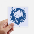 thumbnail image 1 of Design Drapeau Bleu Motif Illustration Rond Autocollant Carré Imperméable Papier Peint Décalcomanie Voiture, 1 of 1