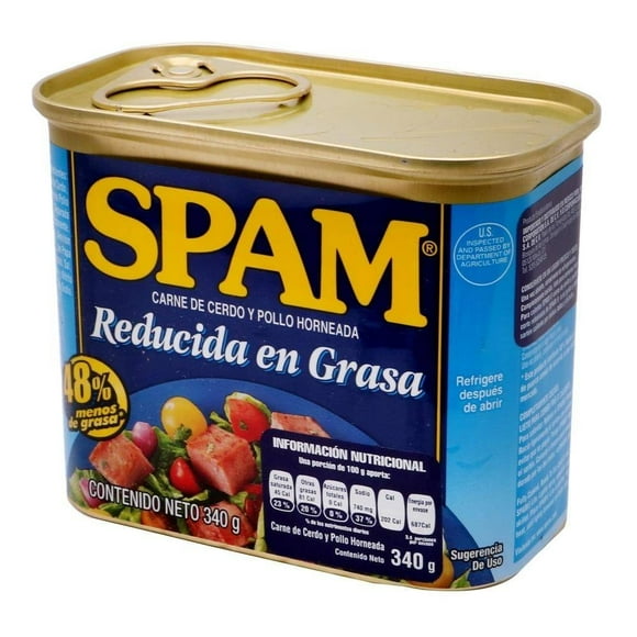 Carne de cerdo y pollo Spam horneada reducida en grasa 340 g