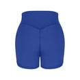 thumbnail image 5 of CFLVAEK Biker Shorts for Women Plus Size Tummy Control Butt Lift Shorts Solid Color High Waisted Yoga Running Shorts Blue S, 5 of 8