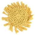 thumbnail image 4 of Tassels Round Coaster Natural Woolen Yarn Coaster Coaster, Fabric Coasters Crochet Coasters, Coffee Cup Insulation Coaster Cup Mat, For Coffee Shop For Home Yellow Round-Shape, 4 of 8