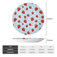 thumbnail image 2 of Picia Strawberry Pattern Bone China Decorative Plate – Wall Decor with Stand and Adhesive, Elegant Ornament for Living Room, Office, or Entryway-7in, 2 of 6
