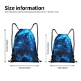 thumbnail image 2 of Balery Ice Blue Fire Wolf Pattern Drawstring Backpack Bag Sport Gym Sackpack Cinch Bags Pattern Drawstring Backpack Bag Sport Gym Sackpack Cinch Bags -Small, 2 of 6