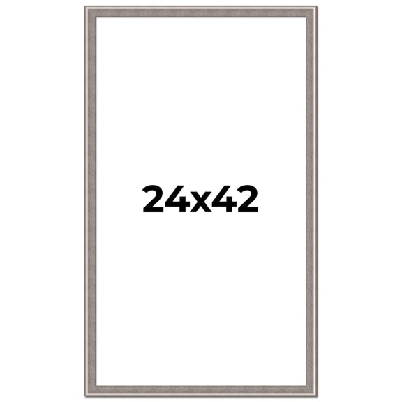 24x42 Frame Grey Real Wood Picture Frame Width 1.25 inches | Interior Frame Depth 0.5 inches | Hans