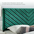 thumbnail image 6 of Platform Bed Frame, Full Size, Teal Blue, Velvet, Modern Contemporary, Bedroom Master Guest Suite Room, 6 of 9