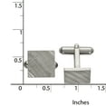 thumbnail image 2 of Stainless Steel Polished and Textured Square Cuff Links, 2 of 6