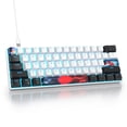 thumbnail image 1 of Teclado para juegos Ussixchare 60% Interruptor mecánico rojo de 61 teclas, 1 of 8