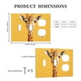 thumbnail image 3 of Giraffe Yellow Switch Cover Decorative Wall Plate 3-Gang 2-Toggle 1-Duplex Standard Size, 3 of 5