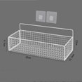 thumbnail image 3 of Casewin 1 Pack Storage Baskets Household Carbon Steel Wall-Mounted Containers Organizer Bins for Kitchen Bathroom, White, 3 of 7