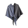 thumbnail image 1 of Chal de rayas de poliéster para mujer, cárdigan de moda para vestidos de clima frío gris azulado, 1 of 8