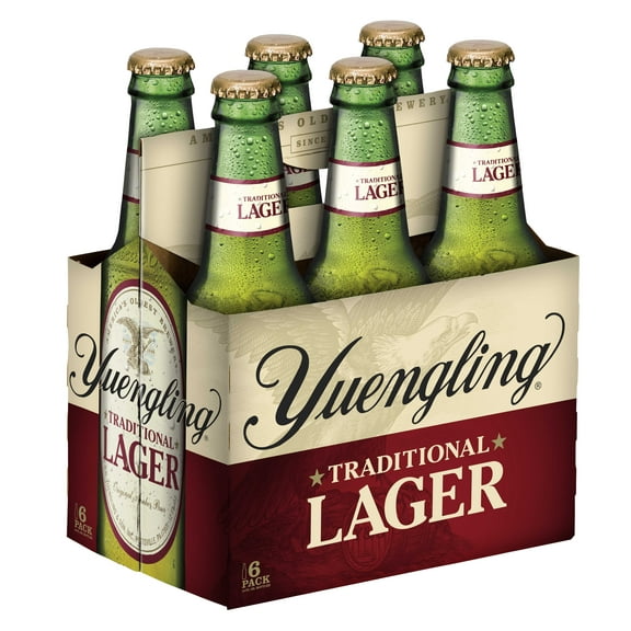Yuengling Lager Beer, 6 Pack Beer, 12 fl. oz. Bottles, 4.5% ABV, Domestic Lager