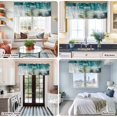thumbnail image 5 of Teal Turquoise Farmhouse Short Window Curtain Valances, Modern Abstract Minimalism Ombre Art Rod Pocket Kitchen Valances for Living Room Bedroom Bathroom Cafe 60" x 18", 5 of 8