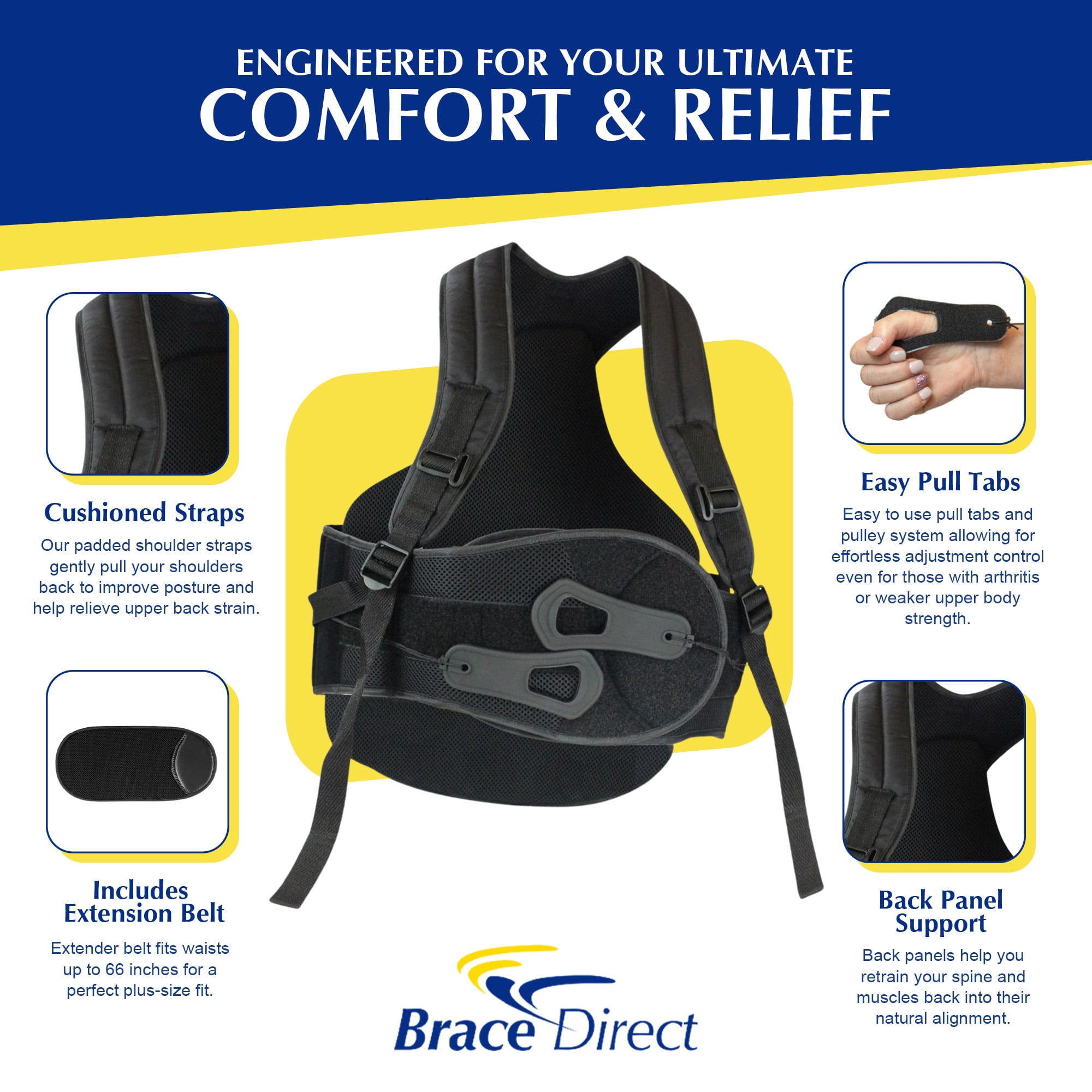 Brace Direct Posture Back Brace TLSO