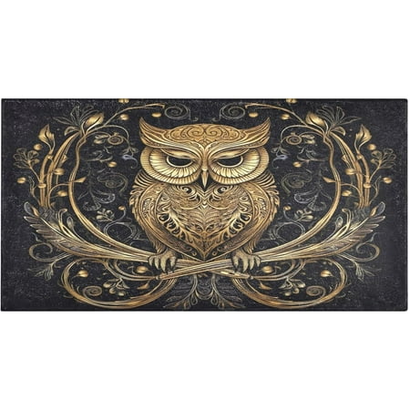 

SKYSONIC Abstract Funny Owl Kitchen Mats 20 x39 Absorbent Non Slip Runner Rug Machine Washable Kitchen Floor Mat for Home Bathroom Door