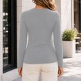 thumbnail image 7 of hotojiny Long Sleeve Shirts for Women Basic Crew Neck Slim Fit Tops Fall Winter Thermal T-Shirts Base Layer Tees(Gray,XX-Large), 7 of 7