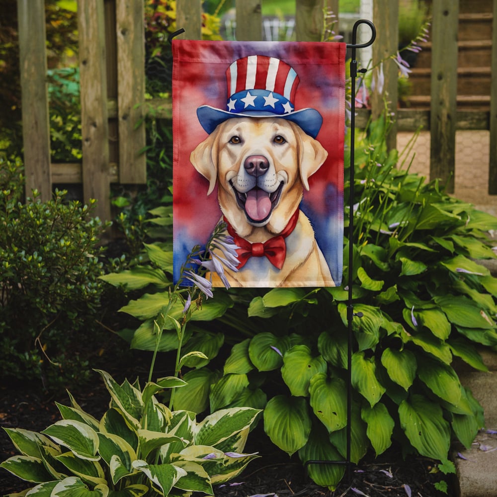 Labrador Retriever Patriotic Garden Flag 11.25 in x 15.5 in