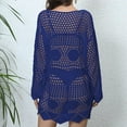 thumbnail image 6 of Xysaqa Women Bathing Suit Cover Ups, Women Beach Crochet Coverup Bikini Swimwear Hollow Out Swimsuit Long Sleeve Short Dresses, 6 of 6