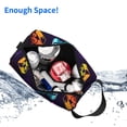 thumbnail image 5 of XMXT Large Capacity Makeup Pouch Bag, Gradient Gamepad Print Make Up Storage Bag Cosmetic Travel Toiletry Bags for Women Men, One Size, 5 of 9