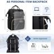thumbnail image 3 of Laptop Backpack Women, 15.6 Inch Work Backpack Woman for Teacher Nurse Bags, Computer College Backpack Purse, Waterproof Anti-theft Travel Back Pack with USB Charging Port, Black, 3 of 5