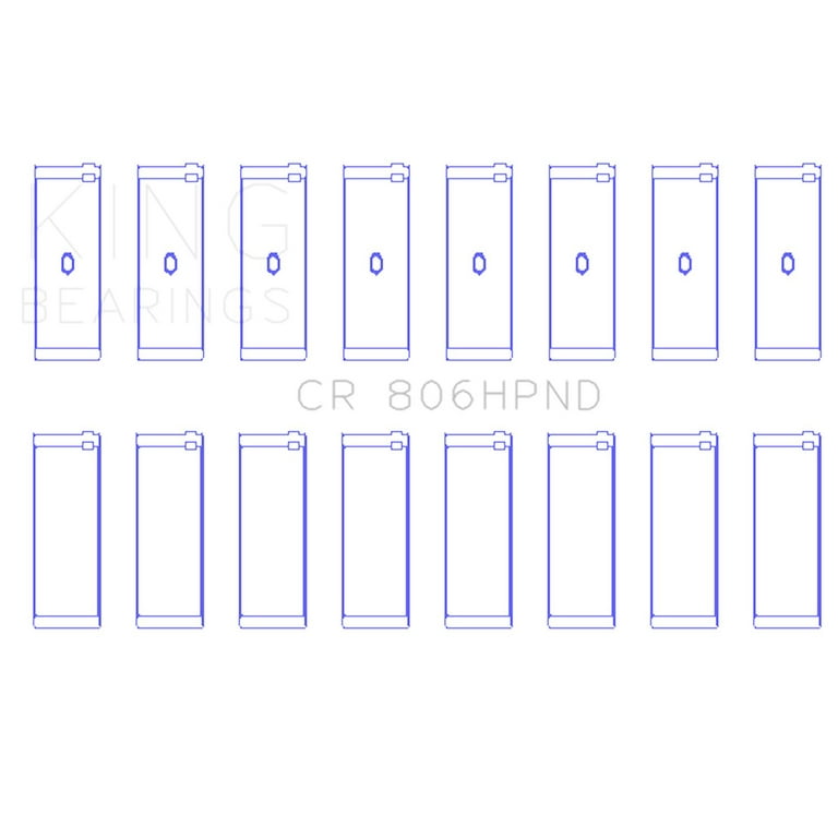 King Bearings HP Rod Bearing Set CR 806HPND STDX King Bearings HP Rod Bearing Set CR 806HPND STDX