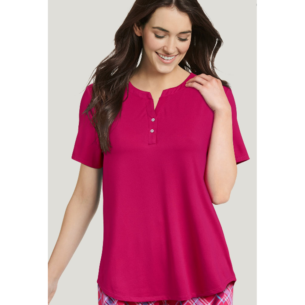 Jockey Jockey® Women's Whisper Soft Short Sleeve Henley Sleepwear Top