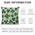 thumbnail image 5 of ST Patricks Day Stripes Throw Pillow Covers,Green Shamrocks Decoration for Sofa Couch, 5 of 5