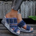 thumbnail image 5 of B91xZ Sandales Classiques à Plateforme pour Femmes Sandales de Récupération Sandales de Douche Chaussures, Bleu 7, 5 of 5