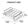 thumbnail image 5 of Portable Soap Holder For Sink Countertop Travel Sponge Dish Tray Stainless Bathroom Kitchen Storage, 5 of 7