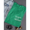 thumbnail image 3 of "Plants Have Proteins" Left Chest Pocket Quote Women T-Shirt, Female x-Large, 3 of 4