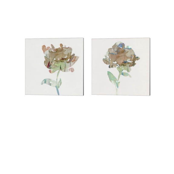 Great Art Now Modern Bloom by Stellar Design Studio 2 Piece Canvas Art Set Each 14W x 14H