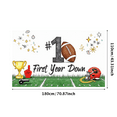thumbnail image 3 of Football Theme Party Decoration First Year Down Banner Trophy Design Celebration Helmet for Birthday Party Kids Event Decoration, 3 of 7
