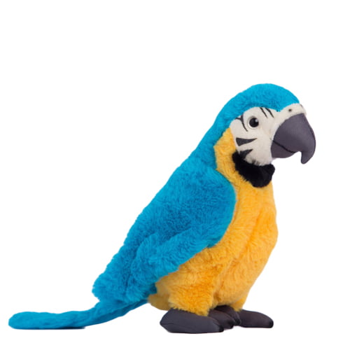 Blue & Gold Macaw Plush  ' with magnetic belly ' 