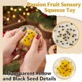 thumbnail image 4 of Passion Fruit Squishy Stress Ball with Handmade Sensory Squeeze Design, 1-Pack, Transparent Yellow and Black Seed Details, for Relaxation, Squeeze Toy, 4 of 4