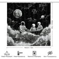 thumbnail image 2 of 4Pcs Mystical Space Shower Curtain Set with Rugs, Toilet Lid Cover and Bath Mat, Ocean Ship Astronaut Abstract Fantasy Bathroom Curtains Decor Shower Curtains, 72" x 72", 2 of 8