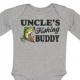 thumbnail image 4 of Inktastic Uncle's Fishing Buddy Boys Long Sleeve Baby Bodysuit, 4 of 5