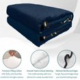 thumbnail image 4 of King Quilt Set 96''x106'', Navy Blue Geometric Lightweight Bedspread Coverlet Set with 2 Pillow Shams, Farmhouse Geo Vintage Abstract Art Breathable All Season Quilt Bedding for Bedroom/Guest Room, 4 of 9