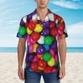 thumbnail image 4 of Colorful Candy Hawaiian Shirts For Men, Summer Short-Sleeve Relaxed-Fit Button-Down Shirts Medium, 4 of 9