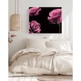 thumbnail image 3 of Pink Rose Wall Art for Living Room,Canvas Picture Wall Decor for Bathroom Bedroom,Vintage Abstract Garden Flower Floral Black Painting Artwork for Office Kitchen Hallway Dining Room Decor 20"x24", 3 of 8