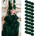 thumbnail image 2 of 10 Pack Dark Green Cheesecloth Table Runner, 10FT Gauze Boho Rustic Tablecloth for Wedding Reception, Bridal Shower Holiday Party, 2 of 9